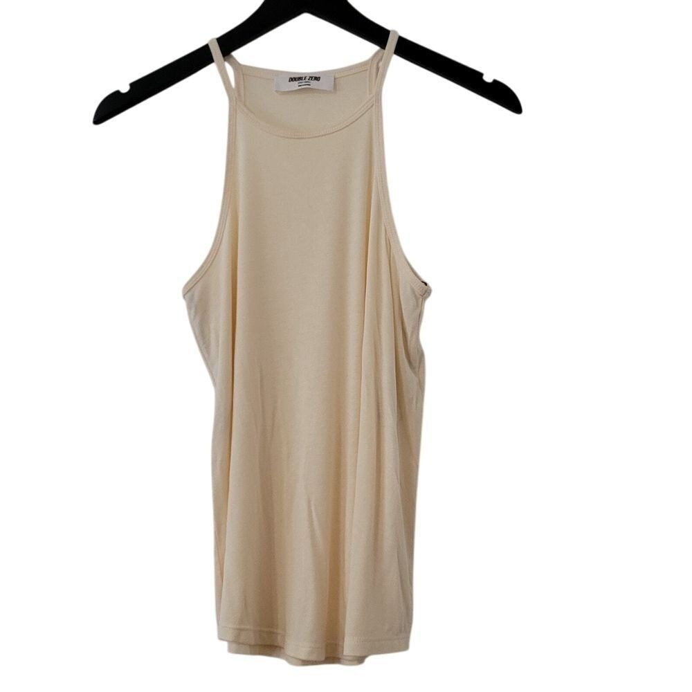 Double Zero Tank Top Peach Racerback Spaghetti Strap Summer Vacation Casual S